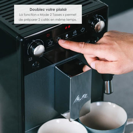 Macchina da caffè - MELITTA - Avanza F270-100 - Serbatoio acqua 1,5 L - Serbatoio chicchi 250 g - 1450 W - Grigio titanio