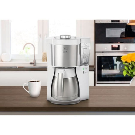 Melitta Coffee Machine - Look V Therm Perfection 1025-15 White/Spazzod Acciaio