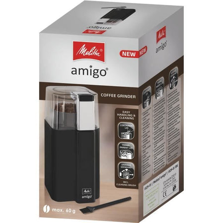 Macinacaffè - MELITTA - AMIGO 1029-01 - 170 W - da 8 a 10 tazze - Nero