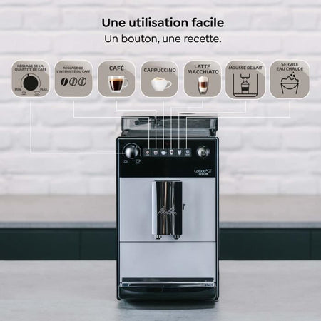 Macchina da caffè automatica - MELITTA - Latticia OT F300-101 - Argento