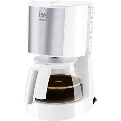 MELITTA 1017-03 Goditi la caffettiera in vetro Top Bianco / acciaio spazzolato 1017-03