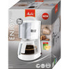 MELITTA 1017-03 Goditi la caffettiera in vetro Top Bianco / acciaio spazzolato 1017-03