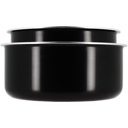 Set di pentole - Induzione - MENASTYL - 6020437 - Alluminio antiaderente - 5 pezzi - Manico rimovibile - Nero