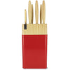 Ceppo portacoltelli 6 pezzi - MENASTYL - 5041061 - Lama in ceramica - Polipropilene - Magenta