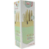 Ceppo portacoltelli 6 pezzi - MENASTYL - 5041060 - Lama in ceramica - Polipropilene - Celadon