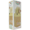 Ceppo portacoltelli 6 pezzi - MENASTYL - 5041064 - Lama in ceramica - Polipropilene - Nocciola