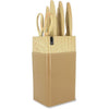 Ceppo portacoltelli 6 pezzi - MENASTYL - 5041064 - Lama in ceramica - Polipropilene - Nocciola