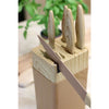 Ceppo portacoltelli 6 pezzi - MENASTYL - 5041064 - Lama in ceramica - Polipropilene - Nocciola