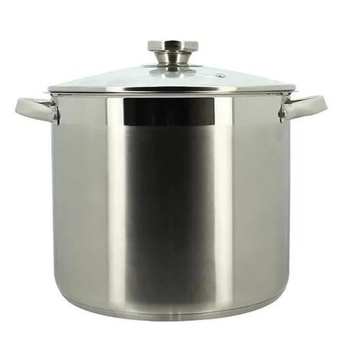 Pentola con coperchio - MENASTYL - 4615455 - Acciaio inox - 9 litri - Tutti i piani cottura, inclusa induzione
