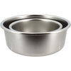 Set di 2 contenitori ermetici con coperchio - MENASTYL - 5040178 - Acciaio inossidabile - Rotondi - 15 e 20 cm - Adatto al microonde