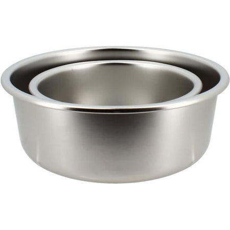Set di 2 contenitori ermetici con coperchio - MENASTYL - 5040178 - Acciaio inossidabile - Rotondi - 15 e 20 cm - Adatto al microonde