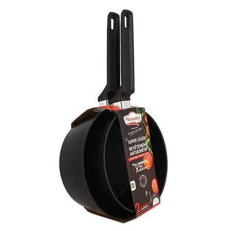 Set 2 pentole - MENASTYL - 6020298 - Alluminio - 18 e 20 cm - Tutti i piani cottura, inclusa induzione