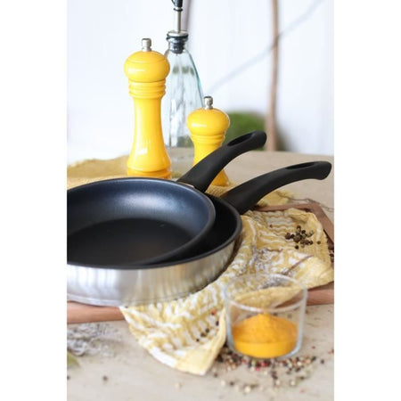 Padella - MENASTYL - 6020247 - Acciaio inox - 28 cm - Adatta a tutti i piani cottura, anche a induzione
