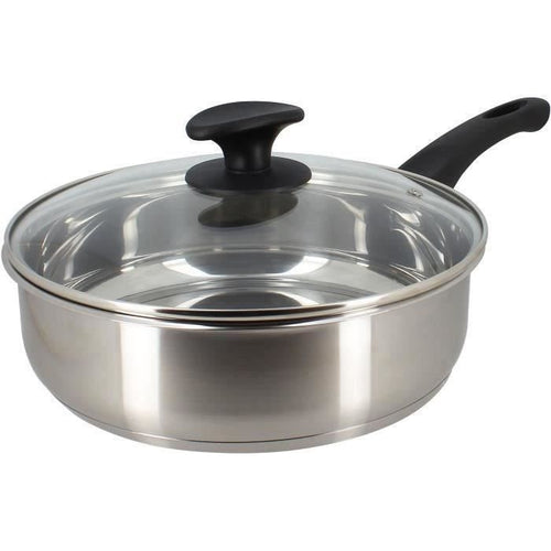 Padella per saltare - MENASTYL - 6020248 - Acciaio inox - 28 cm - Adatta a tutti i piani cottura, anche a induzione