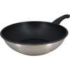 Wok - MENASTYL - 6020252 - Acciaio inox - 28 cm - Adatto a tutti i piani cottura, anche a induzione