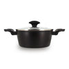 Forno olandese - MENASTYL - 6020646 - Alluminio forgiato - 20 cm - Nero - Adatto a tutti i piani cottura, inclusa l'induzione