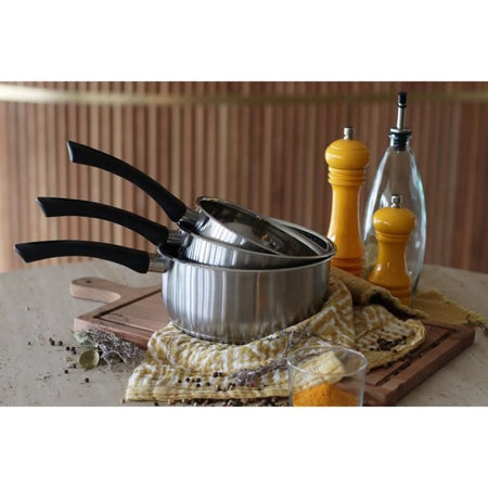 Casseruola - MENASTYL - 6020242 - Acciaio inox - 18 cm - Adatta a tutti i piani cottura, compresa l'induzione