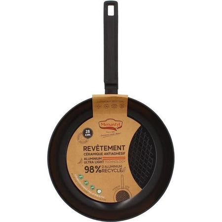 Padella - MENASTYL - 6020638 - Alluminio forgiato - 28 cm - Nero - Adatta a tutti i piani cottura, anche a induzione