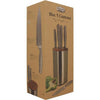 Ceppo portacoltelli 5 pezzi - MENASTYL - 5041070 - Acciaio inossidabile - Legno