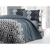 Completo letto - 1 copripiumino 220 x 240 cm + 2 federe 60 x 60 cm - 65% cotone, 35% poliestere - Grigio