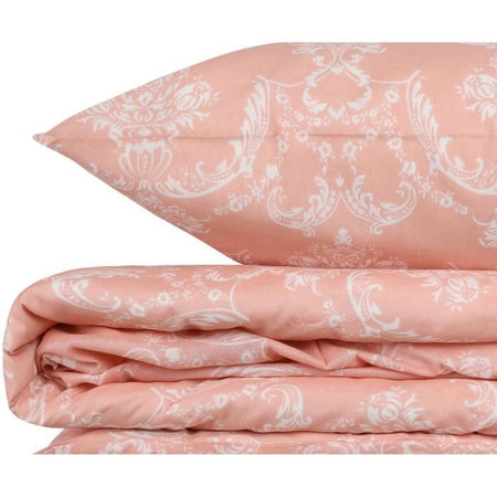 Completo letto - 1 copripiumino 220 x 240 cm + 2 federe 60 x 60 cm - 65% cotone, 35% poliestere - Cipria