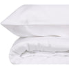 Completo letto - 1 copripiumino 220 x 240 cm + 2 federe 60 x 60 cm - 100% raso di cotone - Bianco
