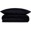 Completo letto - 1 copripiumino 220 x 240 cm + 2 federe 60 x 60 cm - 100% raso di cotone - Blu