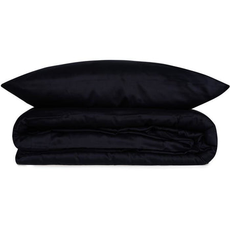 Completo letto - 1 copripiumino 220 x 240 cm + 2 federe 60 x 60 cm - 100% raso di cotone - Blu