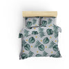 Completo letto - 1 copripiumino 220 x 240 cm + 2 federe 60 x 60 cm - 65% cotone, 35% poliestere - Verde