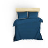 Completo letto - 1 copripiumino 220 x 240 cm + 2 federe 60 x 60 cm - 100% raso di cotone - Blu