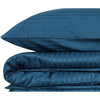 Completo letto - 1 copripiumino 220 x 240 cm + 2 federe 60 x 60 cm - 100% raso di cotone - Blu