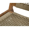 Poltroncina bassa in legno FSC Acacia e resina intrecciata - 1 persona - Merida - Verde oliva