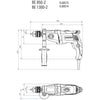 Trapano - METABO - BEV 1300-2 - Cartone - Mandrino con chiave - Chiave per mandrino