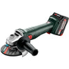 Smerigliatrice angolare a batteria - METABO - W 18 L 9-125 - 18 V - MetaBOX 165 L