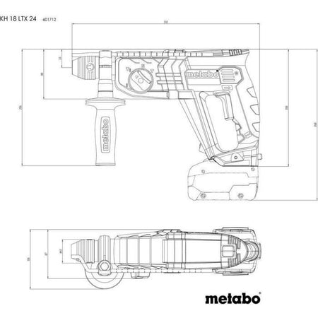 Trapano a percussione a batteria - METABO - KH 18 LTX 24 - 18 V - MetaBOX 165 L