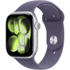 Apple Watch Series 11 GPS - 46 mm - Cassa in alluminio argento - Cinturino Sport viola nebbia - S/M