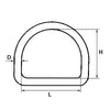 Mezzo Anello Inox Ø Mm.6X40X37