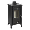 Stufa a legna Ermes 8,5 kW in acciaio verniciato caminetto h 74 cm