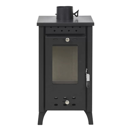 Stufa a legna "Ermes" 8,5 kW in acciaio verniciato caminetto h 74 cm