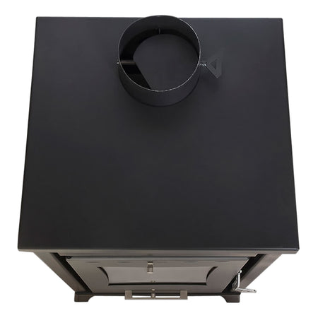 Stufa a legna "Efesto" 15 kW in acciaio verniciato caminetto h 91 cm