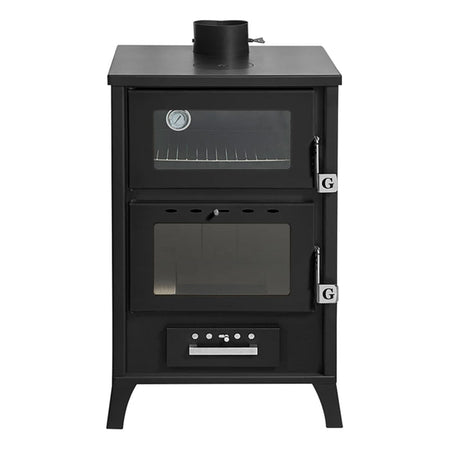 Stufa a legna "Marika" 22 kw con forno in acciaio verniciato h 91,5 cm