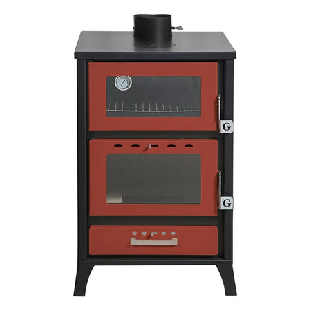Stufa a legna "Marika" 22 kw con forno in acciaio verniciato h 91,5 cm