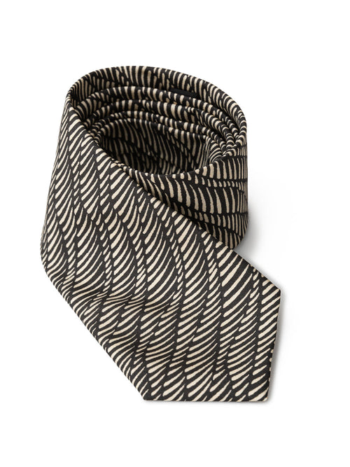 GIORGIO ARMANI Cravatta con stampa zebrata in seta Giorgio Armani da uomo