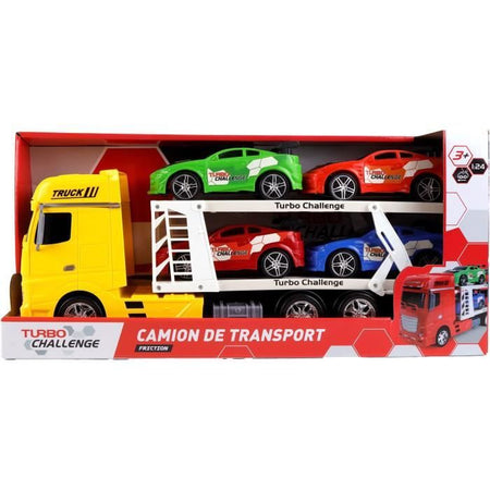 Camion da trasporto - TURBO CHALLENGE - Veicoli di intervento - 1/24 - Veicolo a frizione - Colore casuale