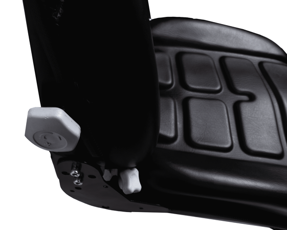 Sedile MUL in sky nero con sospensione meccanica integrata e microswitch