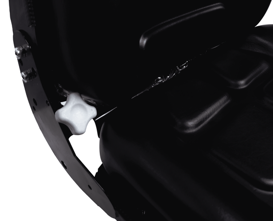 Sedile MUL in sky nero con sospensione meccanica integrata e microswitch