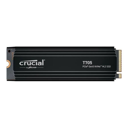 SSD da gioco interno con dissipatore di calore Premium - CRUCIAL - SSD T705 da 2 TB PCIe Gen5 NVMe M.2 (2024) - CT2000T705SSD5