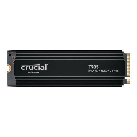 SSD da gioco interno con dissipatore di calore Premium - CRUCIAL - SSD T705 da 1 TB PCIe Gen5 NVMe M.2 (2024) - CT1000T705SSD5