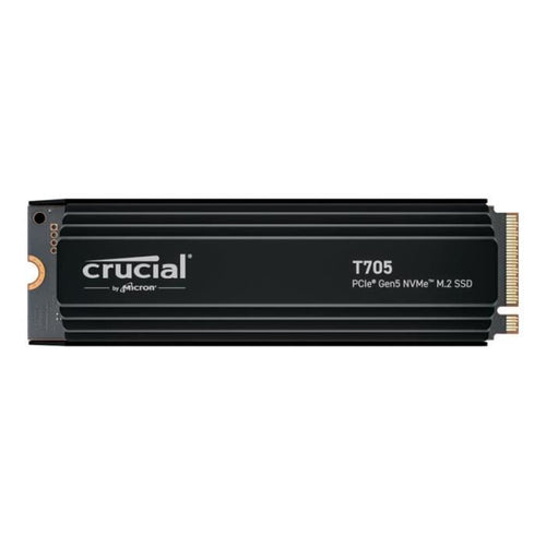 SSD da gioco interno con dissipatore di calore Premium - CRUCIAL - SSD T705 da 1 TB PCIe Gen5 NVMe M.2 (2024) - CT1000T705SSD5