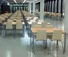 Tavolo mensa per 4 o 6 persone con telaio in tubo rettangolare e piano cm. 160x80